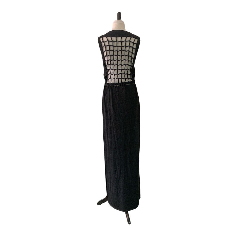 CHASER KNOT BACK HEATHER BLACK SLEEVELESS MAXI DRESS **NWT** - Picture 10 of 15